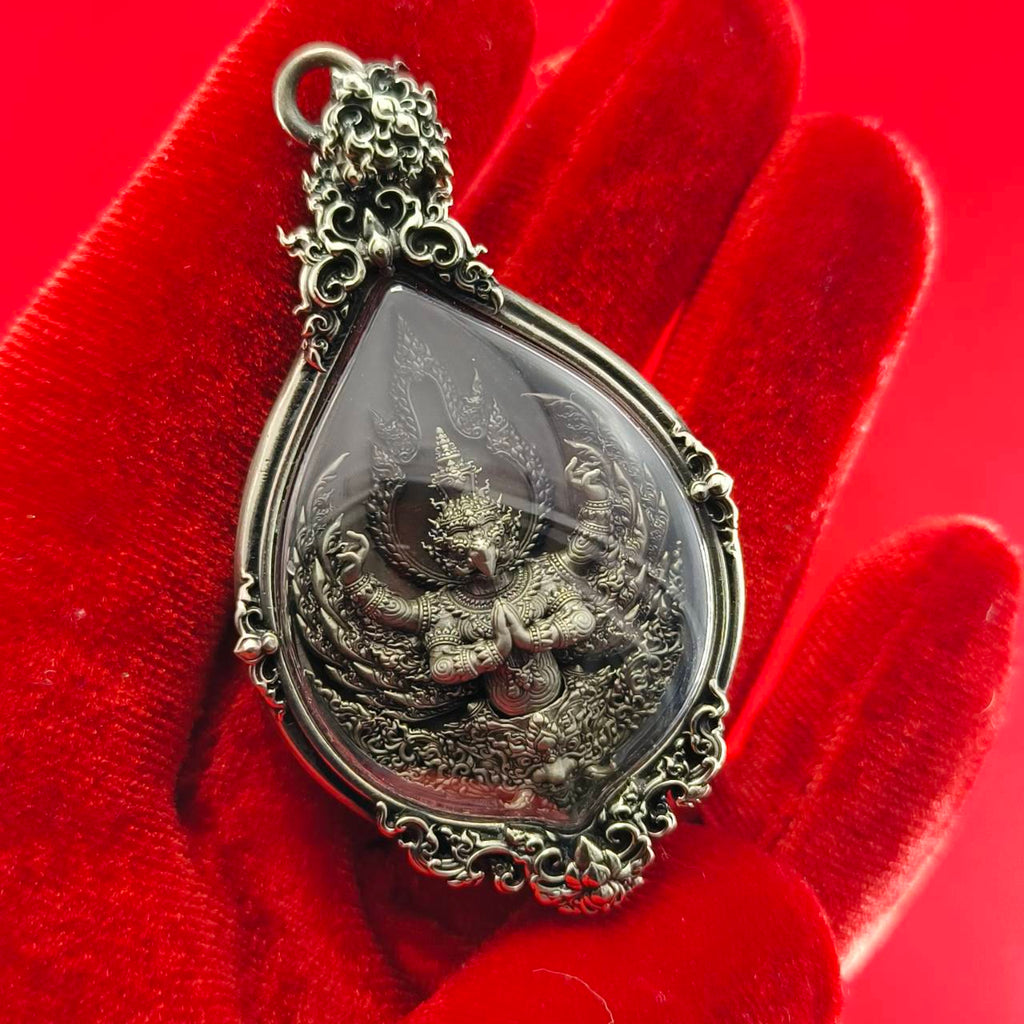 Thai Garuda Amulet Pendant for Supreme Wealth and Divine Protection