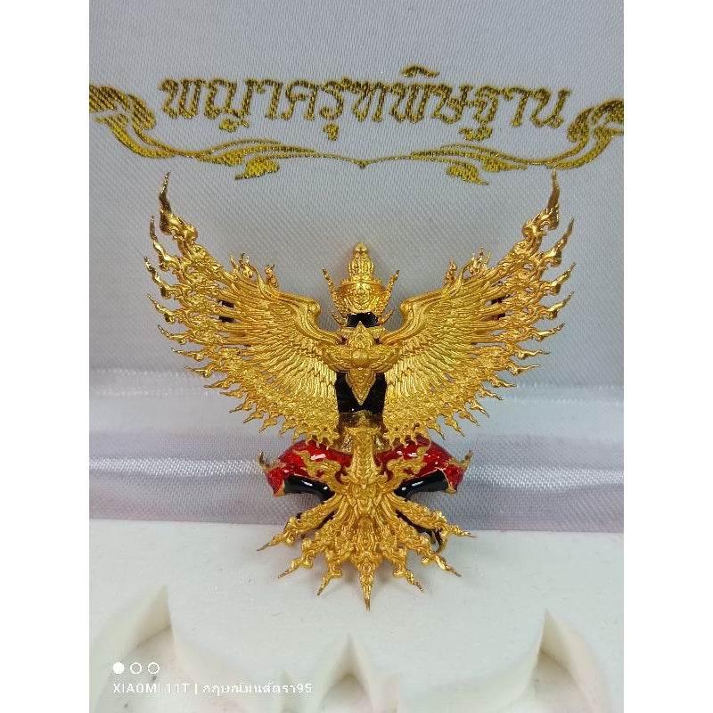 Phaya Garuda Pithsathan - Gold Thai Garuda Pendant for Cosmic Harmony & Fortune