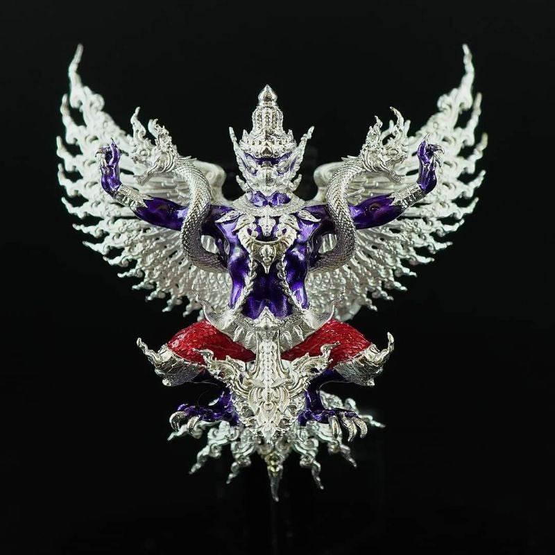 Phaya Garuda Pithsathan - Gold Thai Garuda Pendant for Cosmic Harmony & Fortune
