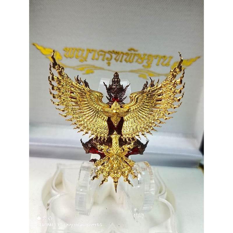 Phaya Garuda Pithsathan - Gold Thai Garuda Pendant for Cosmic Harmony & Fortune