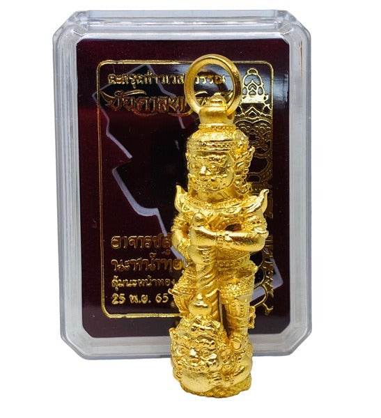 Thai Takrut Charm Amulet - Authentic Gold Plated Amulet for Protection and Prosperity