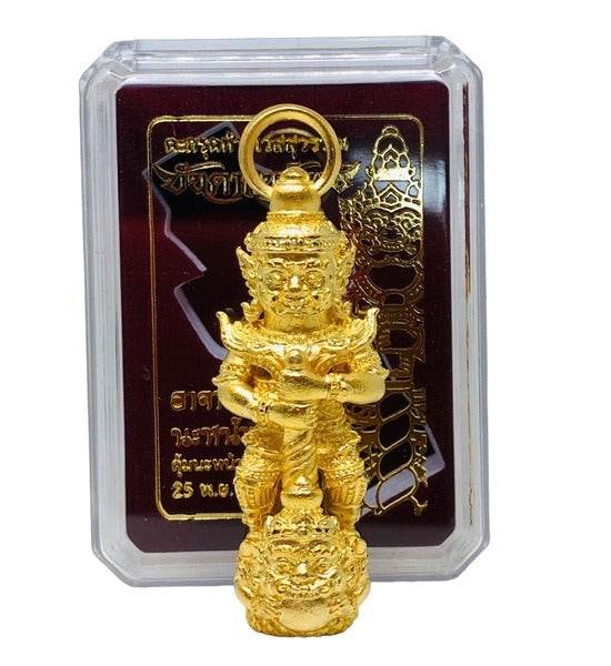 Thai Takrut Charm Amulet - Authentic Gold Plated Amulet for Protection and Prosperity