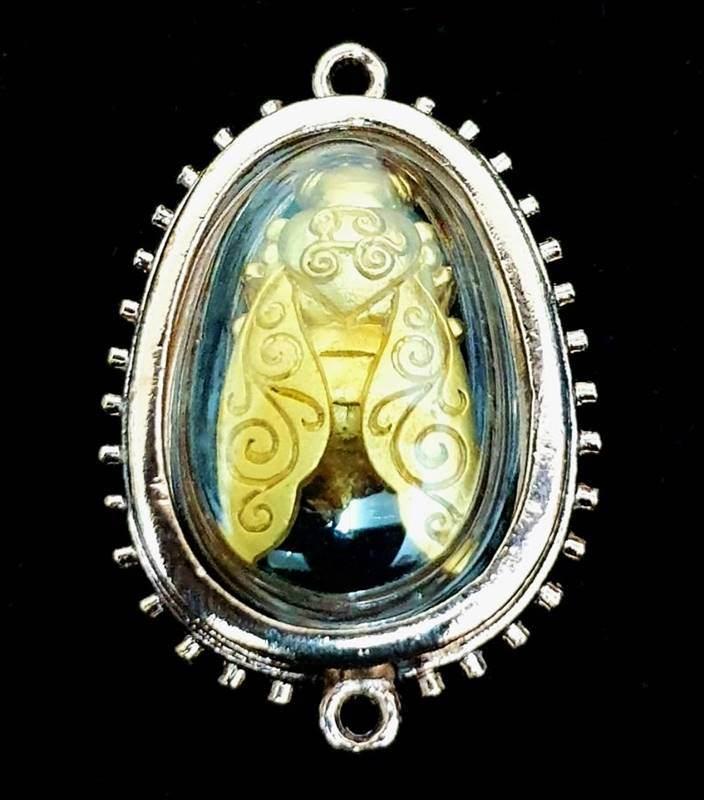 Thai Golden Bee Amulet for Wealth by Master Kruba Tao - Attract Prosperity and Abundance