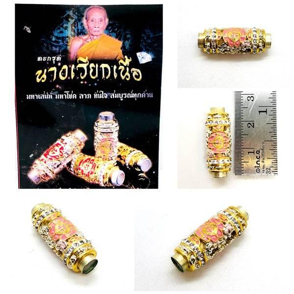 Thai Love Luck Amulet Nang Riek Hand-Scribed Talisman for Prosperity and Romance