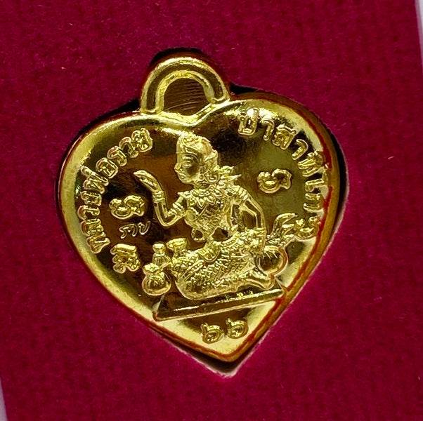 Authentic Thai Lucky Charm Amulet for Prosperity and Wealth ทองทิพย์