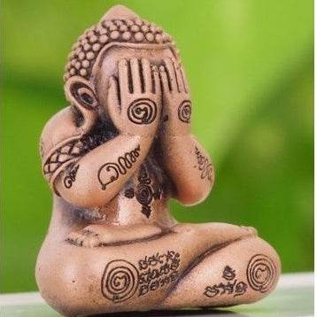 Thai lucky charm for prosperity bronze Buddha statue with intricate traditional engravings