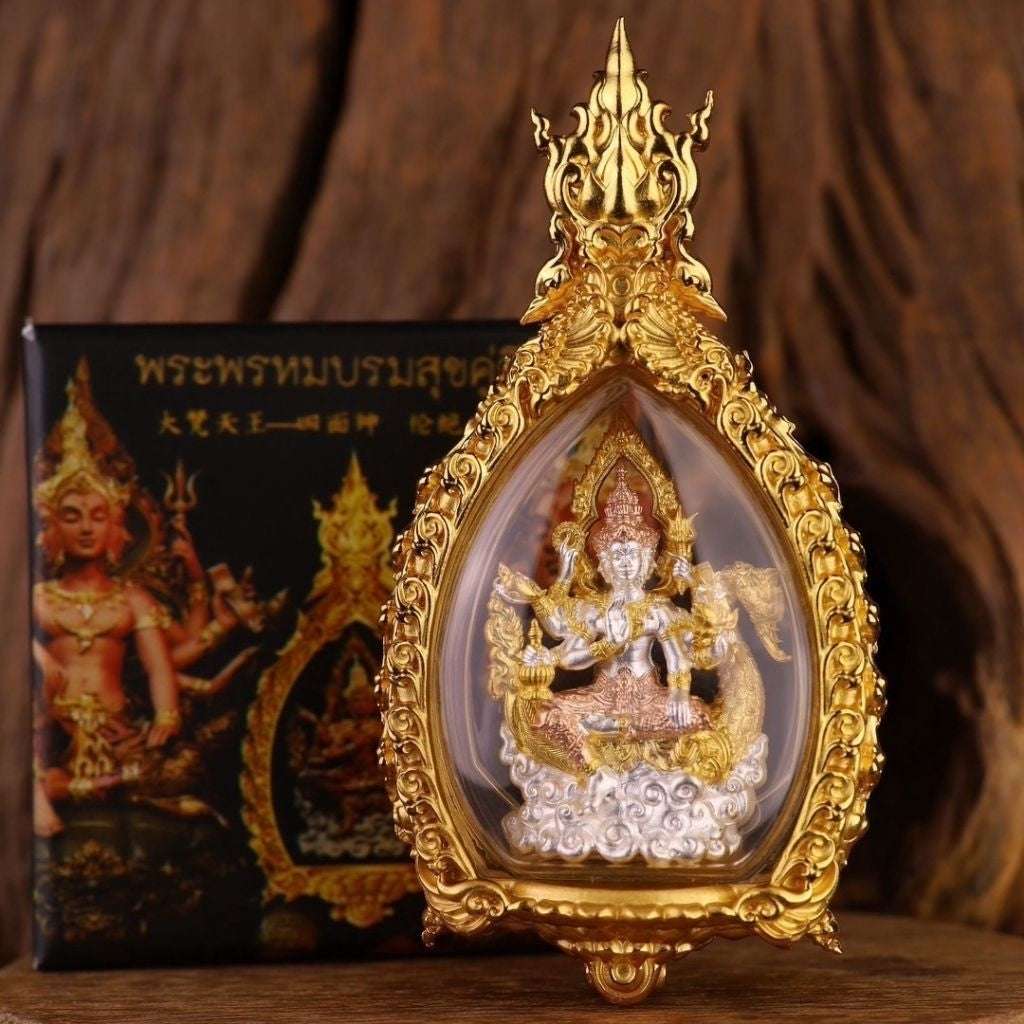 Thai Lucky Charm Phra Phrom for Prosperity and Well-being - Enhance Wealth and Success Default Title