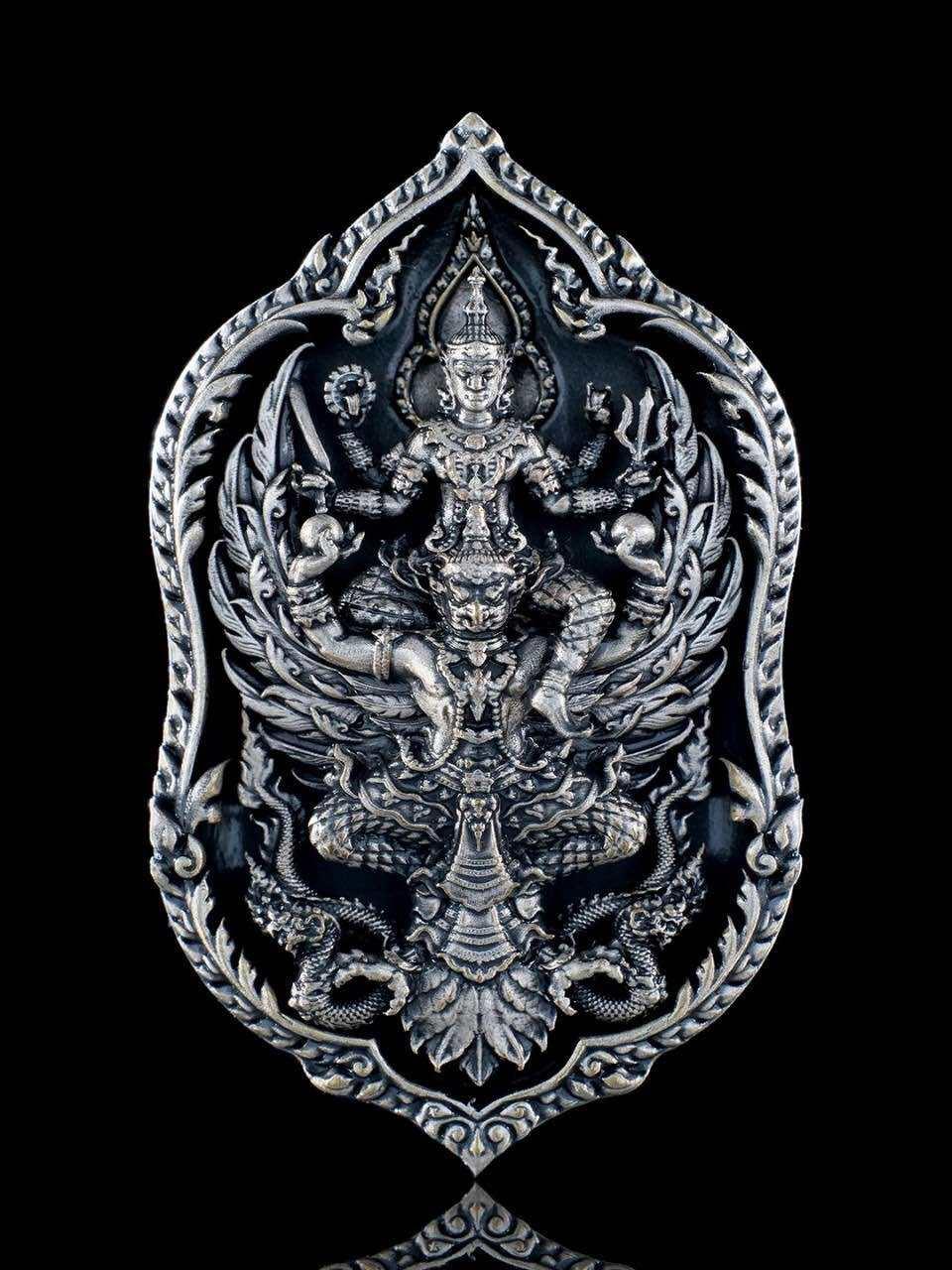 Narai Riding Garuda Coin - Thai Lucky Coin for Wealth and Protection