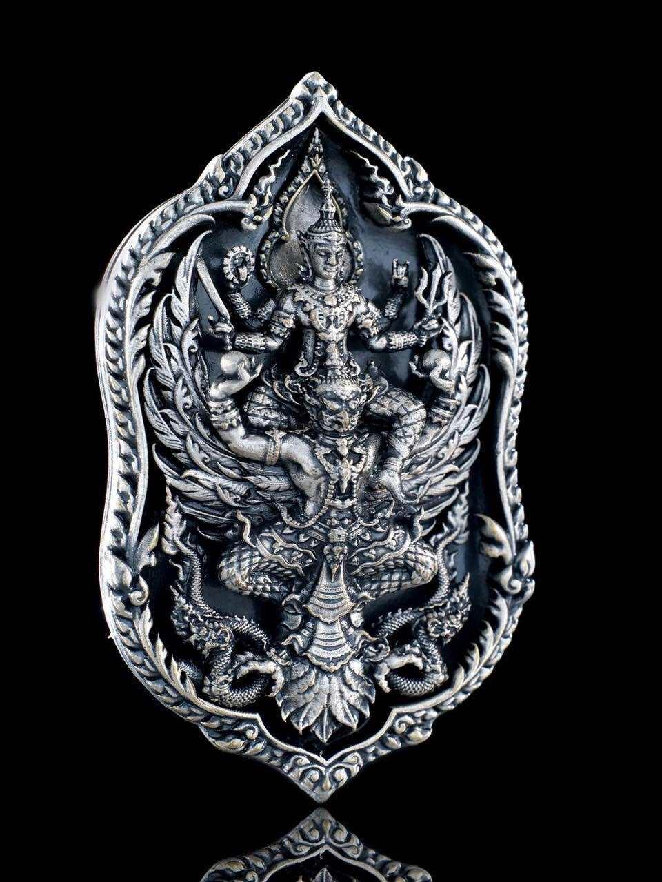 Narai Riding Garuda Coin - Thai Lucky Coin for Wealth and Protection