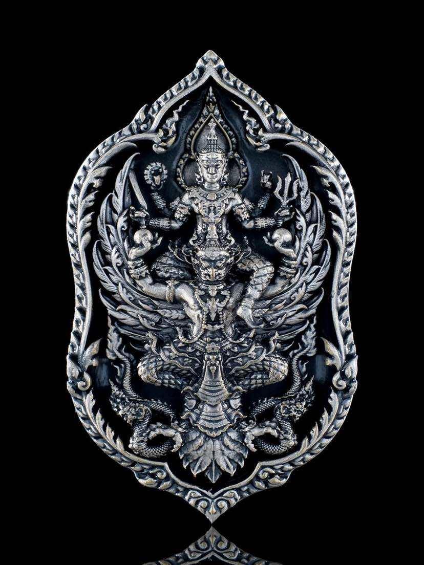 Narai Riding Garuda Coin - Thai Lucky Coin for Wealth and Protection