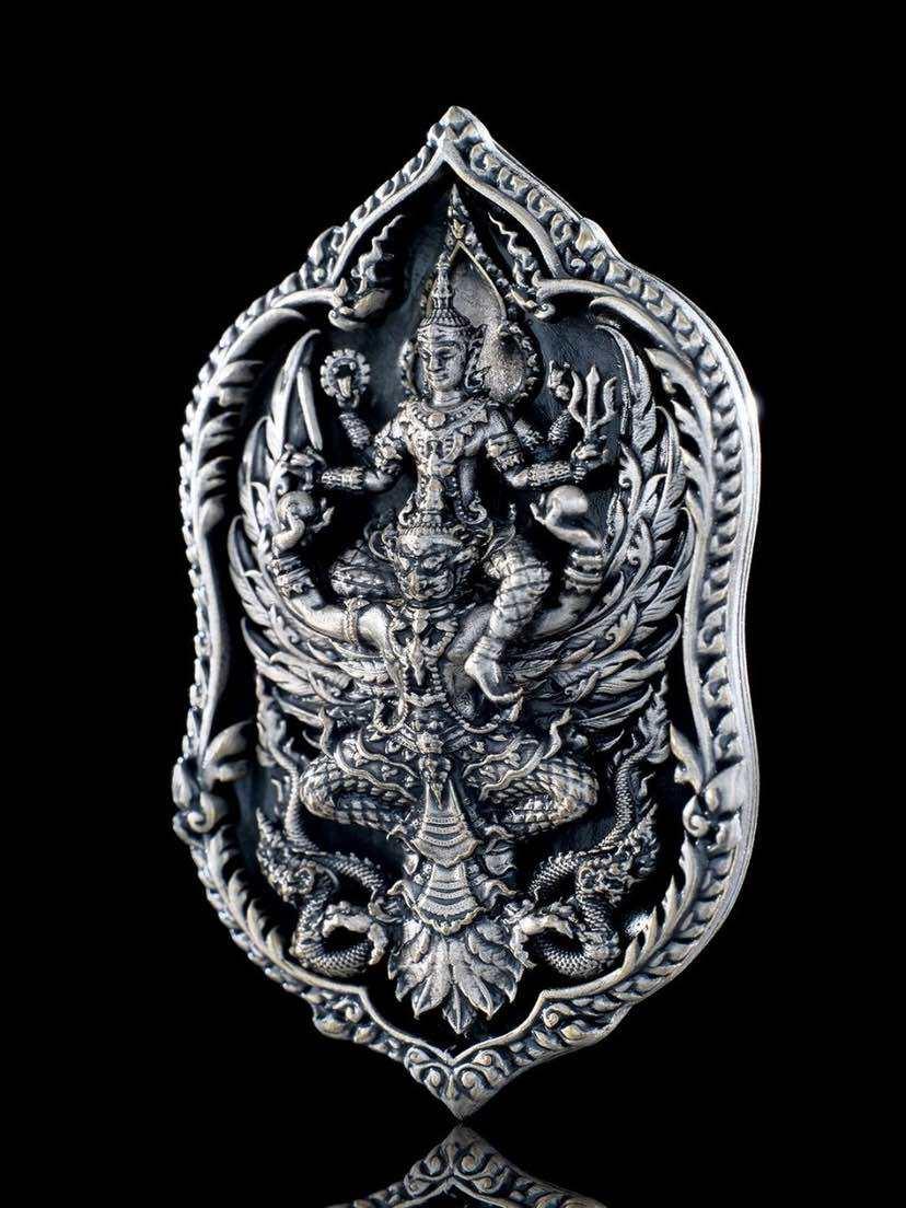 Narai Riding Garuda Coin - Thai Lucky Coin for Wealth and Protection