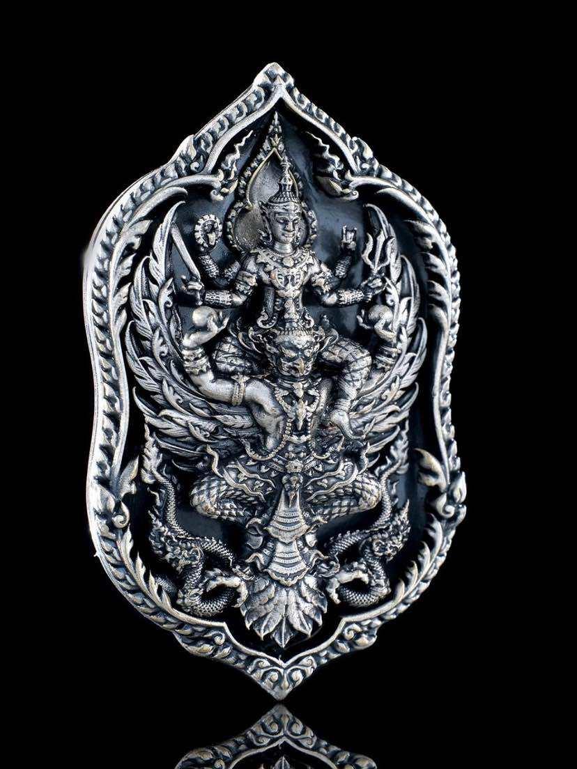 Narai Riding Garuda Coin - Thai Lucky Coin for Wealth and Protection