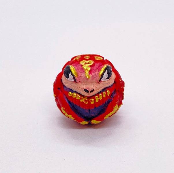 Thai Lucky Frog Charm for Wealth, Prosperity, and Good Fortune Paint red