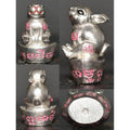 Thai Lucky Rabbit Amulet - Limited Edition Golden Wealth Charm for Prosperity Silver plated with enamel