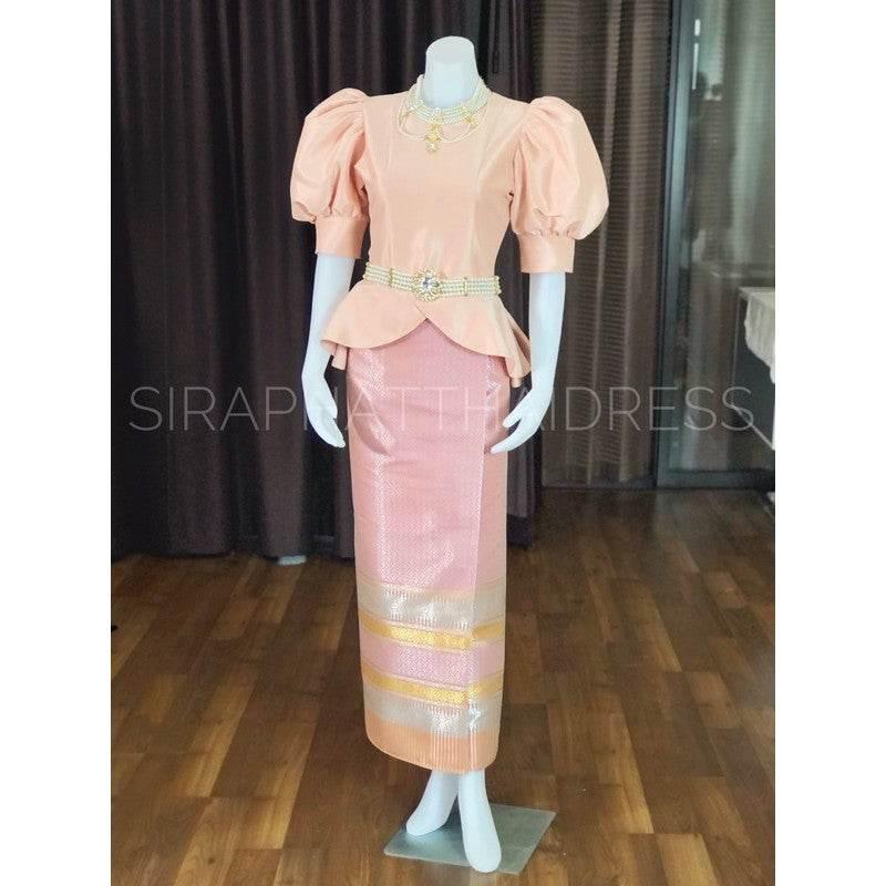 Thai Mermaid Wedding Dress - Elegant Pink Design for Dream Weddings