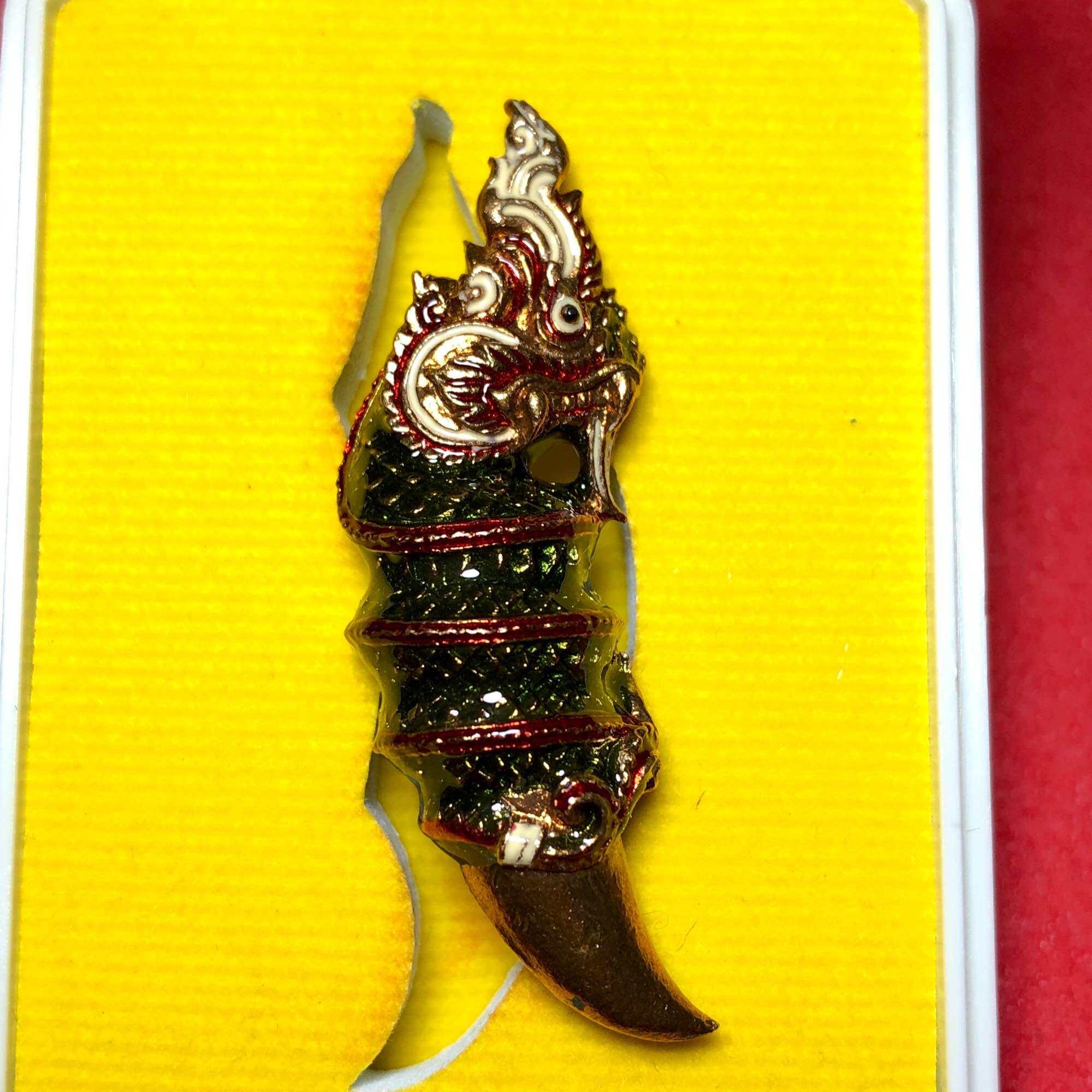Thai Naga Tusk Charm from Nakhon Ratchasima - Authentic Spiritual Amulet