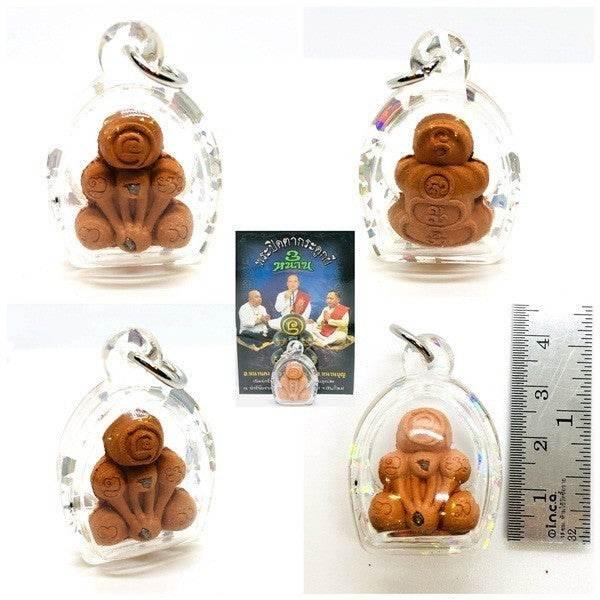 Thai Phra Pidta Protection Amulet - Supernatural Ghost Bone Phra Pidta 3 Nan
