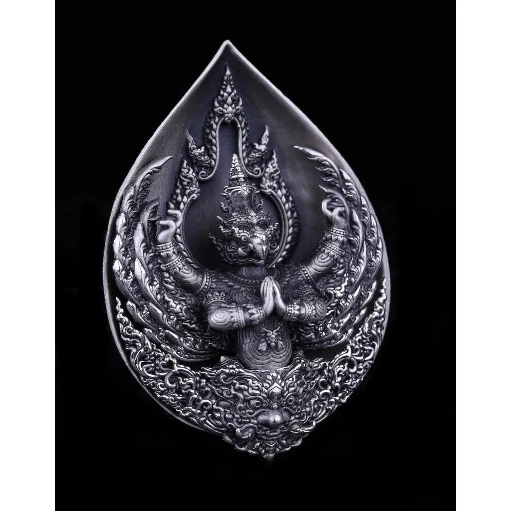 Garuda Silver Amulet for Wealth - Thai Protection Amulet for Prosperity