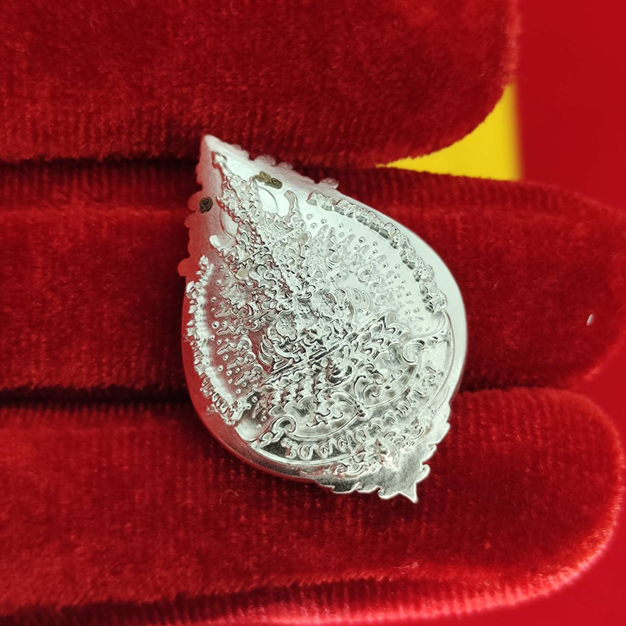 Thao Wessuwanno Amulet in Silver and Gold Enamel for Ultimate Protection Charm