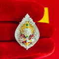 Thao Wessuwanno Amulet in Silver and Gold Enamel for Ultimate Protection Charm Default Title
