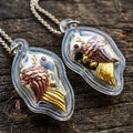 Authentic Thai Amulet "Salika Maha Long Sacred 2K Gold & Silver Plated Bronze Celestial Bird Pendant" Consecrated by Luang Pu Thongwan, Wat Ban Pak Dom B.E. 2566 (2023) - Hypnotic Speech Charm, Sales Success & High Metta Attraction