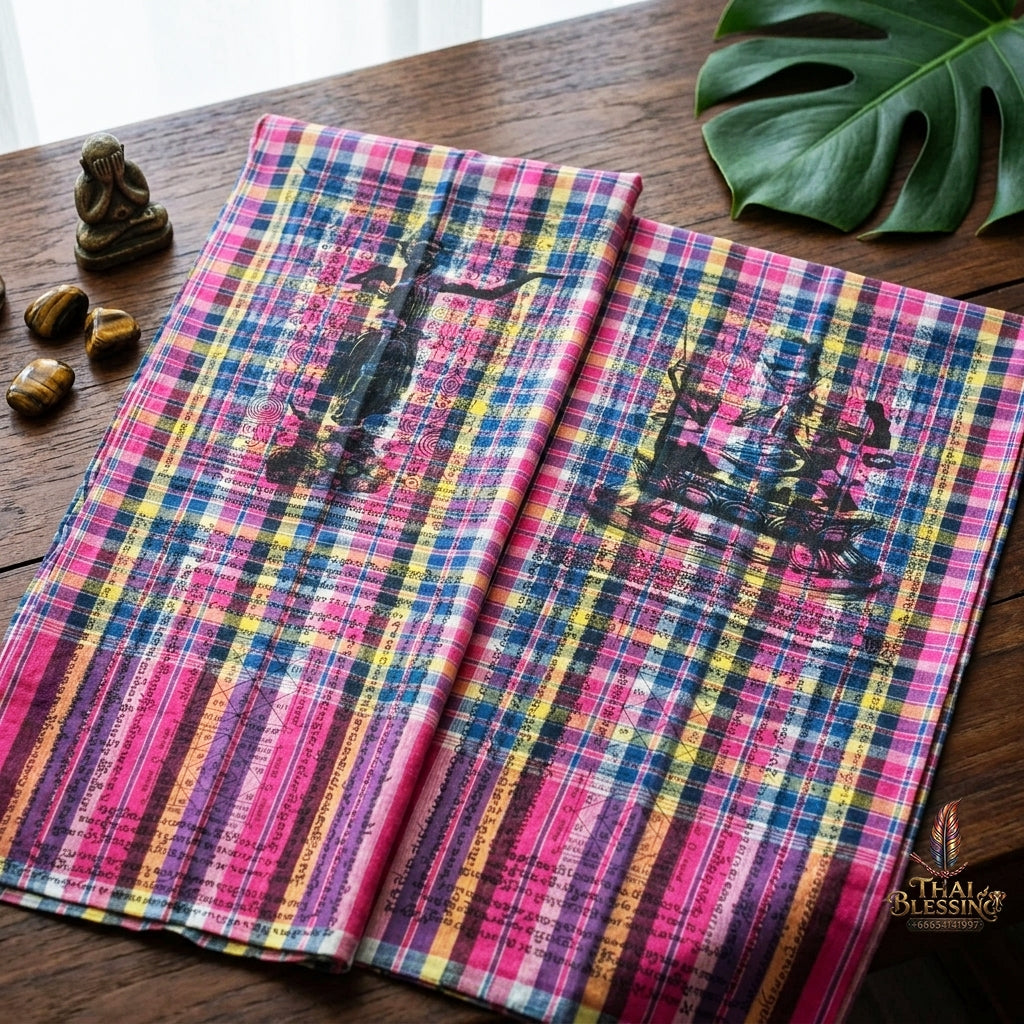 Sacred Thai Grand Master Yantra Loincloth Sash "Phra Phetchalukan - Samaetheren Avatar" by Ruen Phra Phetchalukan Pichai Songkhram (178x70 cm Ceremonial Master Fabric) Limited 18 Pieces Worldwide