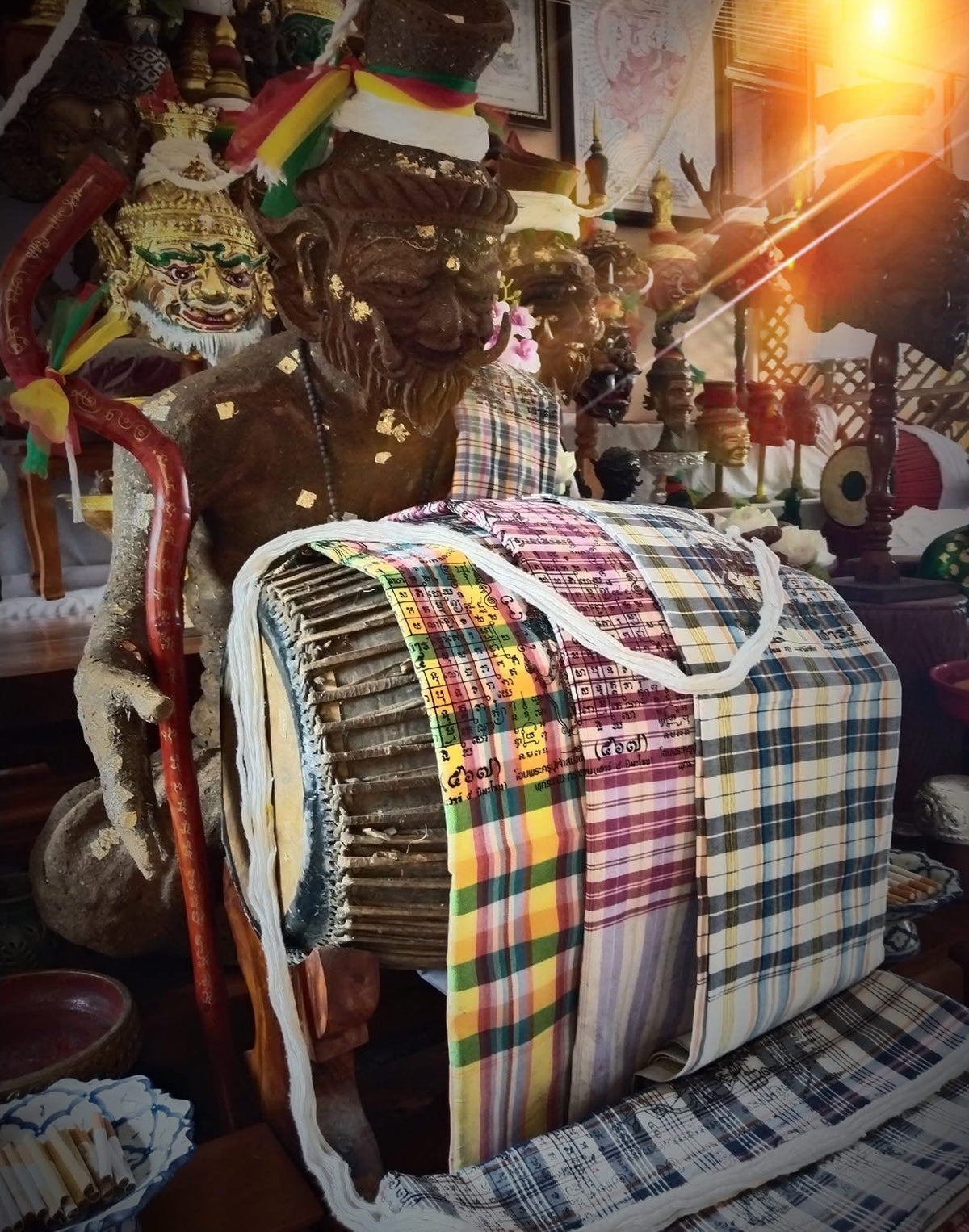 Sacred Thai Grand Master Yantra Loincloth Sash "Phra Phetchalukan - Samaetheren Avatar" by Ruen Phra Phetchalukan Pichai Songkhram (178x70 cm Ceremonial Master Fabric) Limited 18 Pieces Worldwide