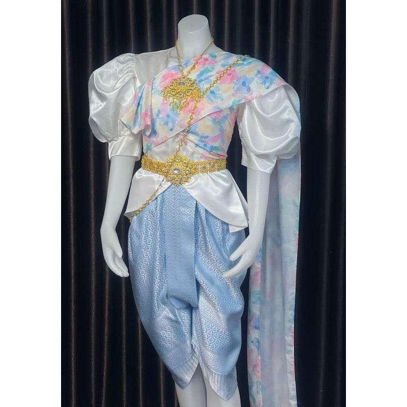 Thai Silk Bridal Outfit Set for Women - Elegant Thai Bridal Outfit Set
