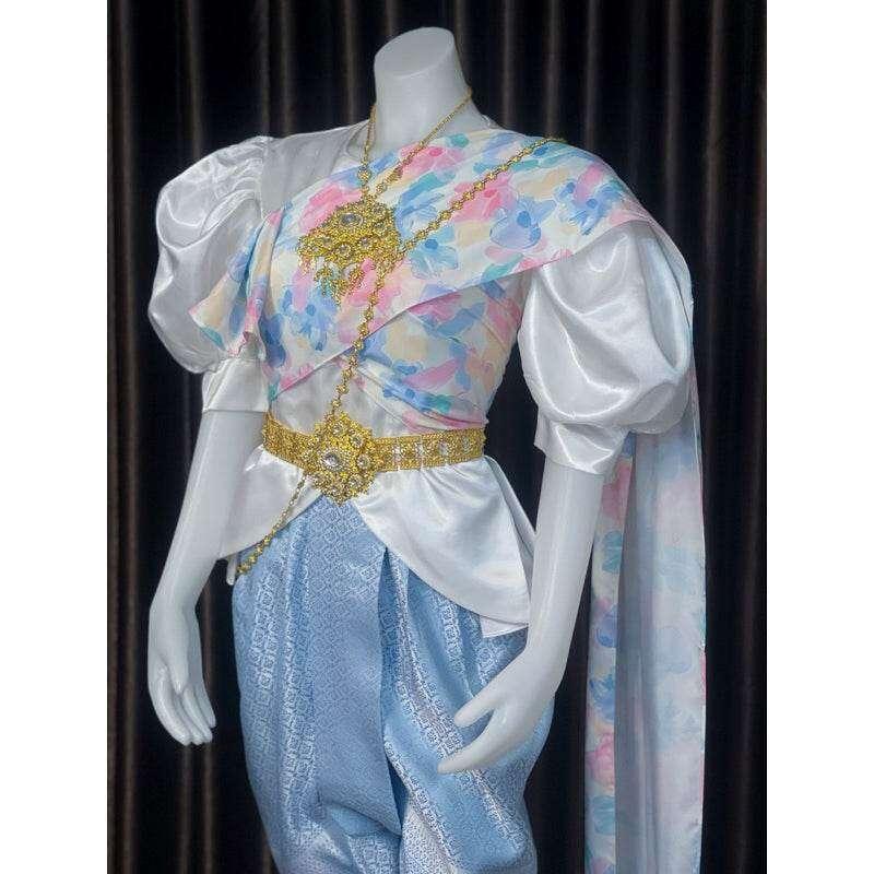 Thai Silk Bridal Outfit Set for Women - Elegant Thai Bridal Outfit Set