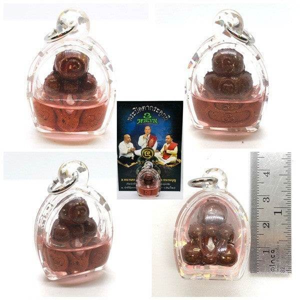 Thai Phra Pidta Protection Amulet - Supernatural Ghost Bone Phra Pidta 3 Nan