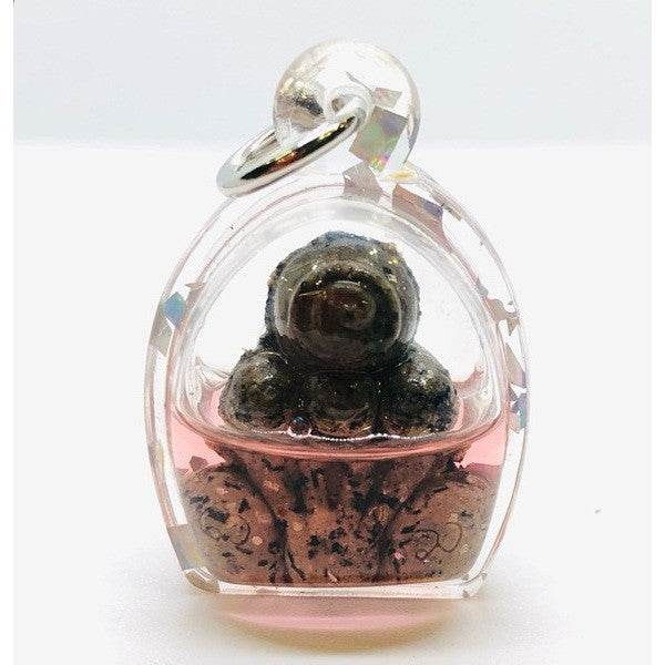 Thai Phra Pidta Protection Amulet - Supernatural Ghost Bone Phra Pidta 3 Nan Gray powder