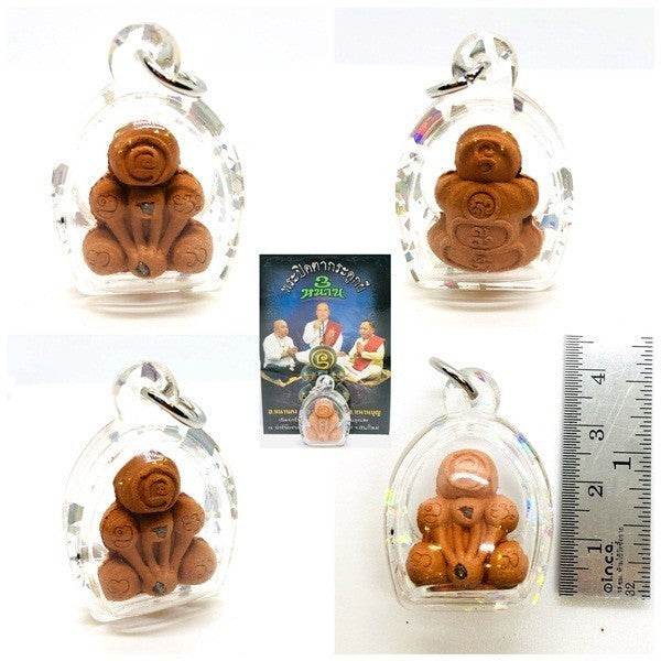 Thai Phra Pidta Protection Amulet - Supernatural Ghost Bone Phra Pidta 3 Nan