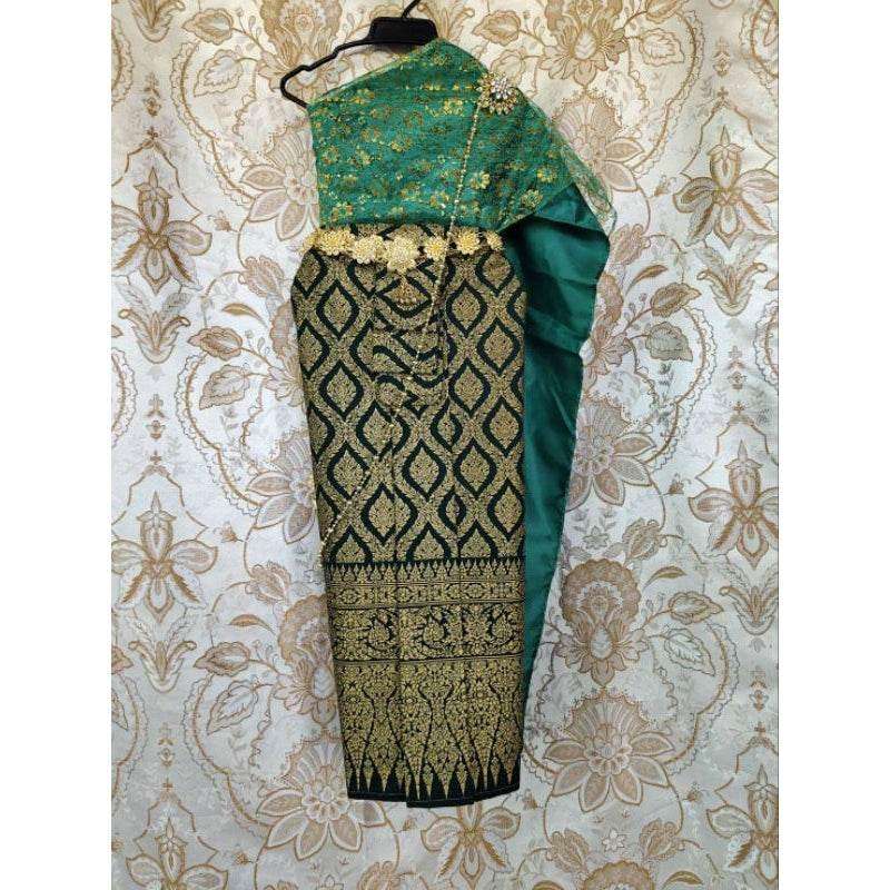 Thai Traditional Costume for Kids - Double-Layer Sabai Costume Set for Ages 3-10 Years with Custom Sizes & Styles Available