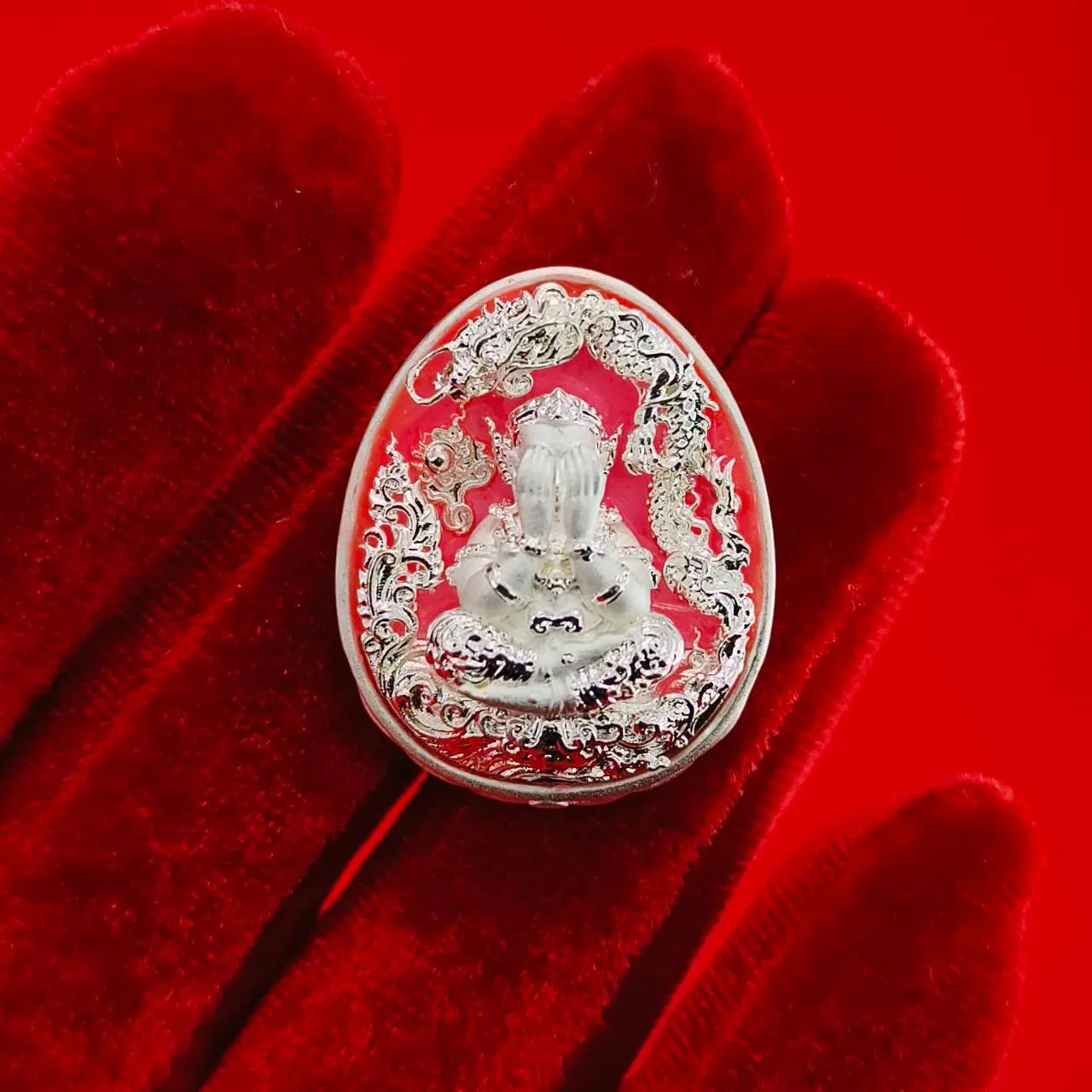 Thai Wealth Amulet for Success with Intricate Design for Abundance and Prosperity