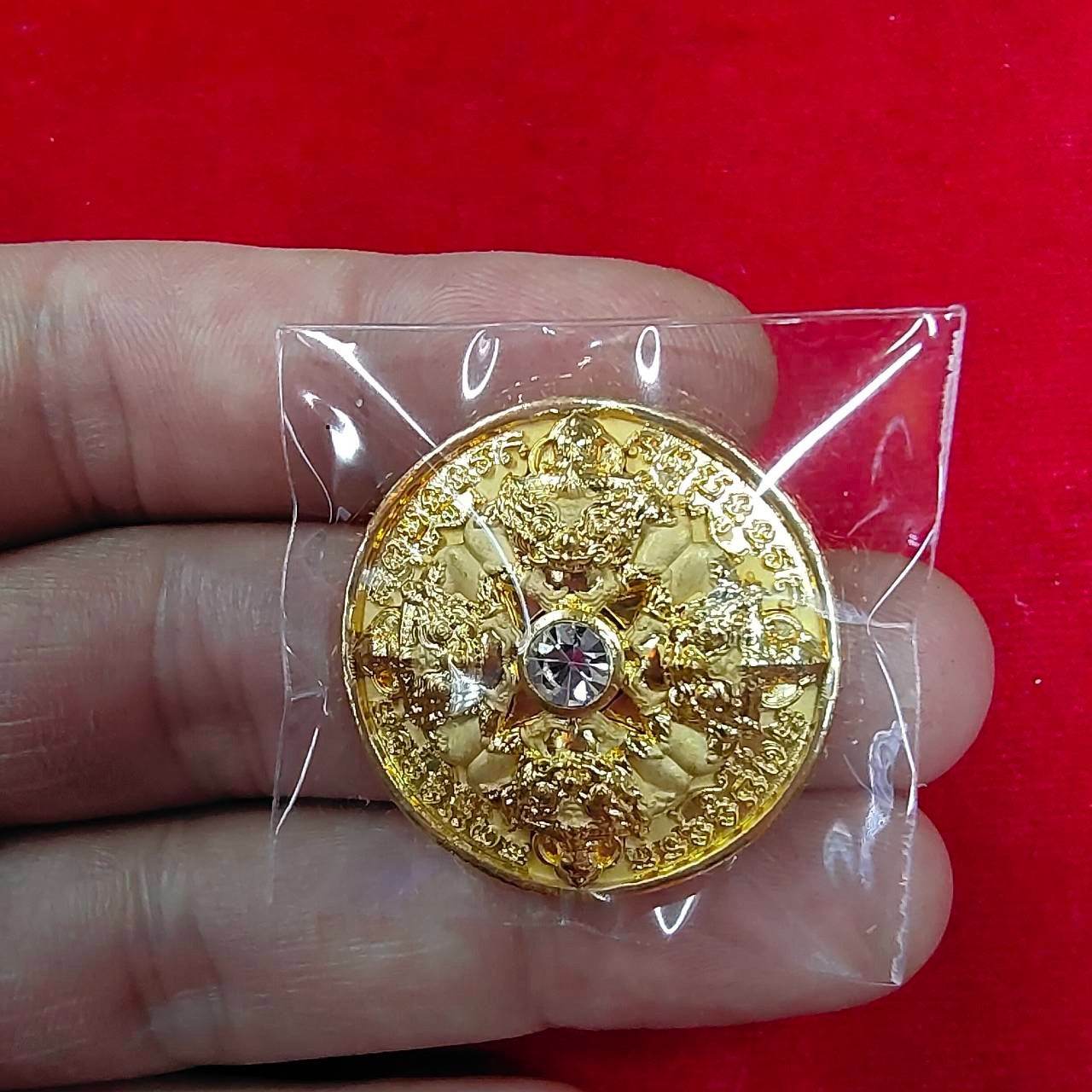 Thai Wealth Protection Amulet - Gold Talisman for Prosperity and Fortune