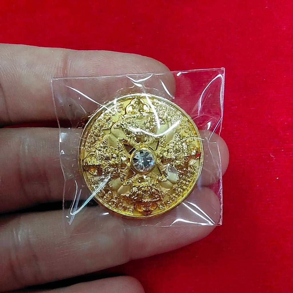 Thai Wealth Protection Amulet - Gold Talisman for Prosperity and Fortune