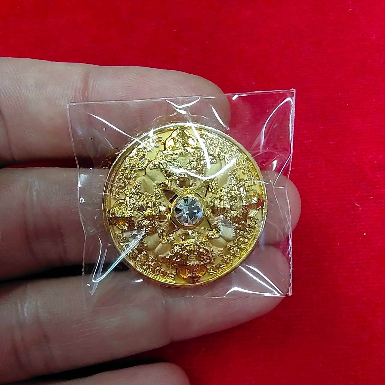 Thai Wealth Protection Amulet - Gold Talisman for Prosperity and Fortune