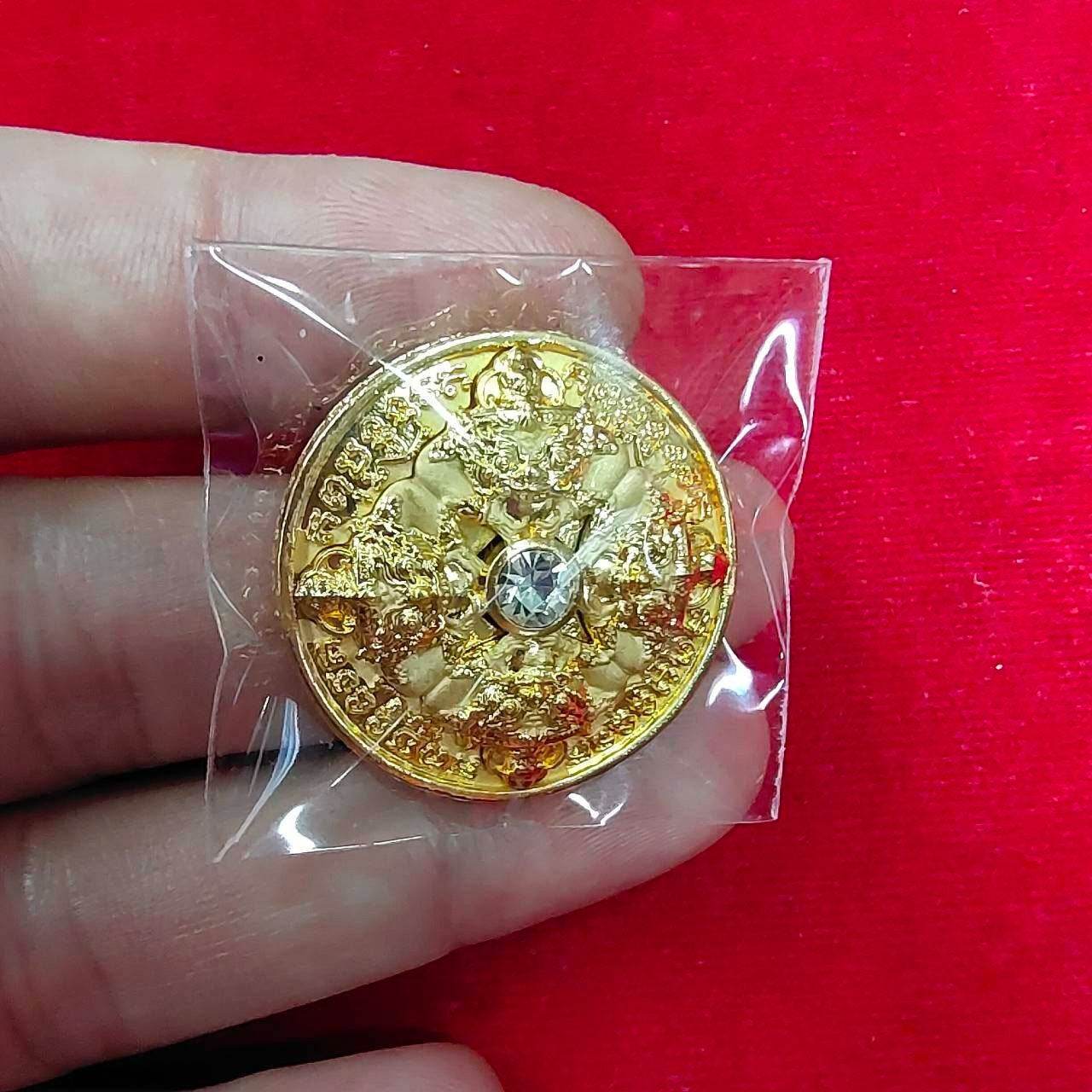 Thai Wealth Protection Amulet - Gold Talisman for Prosperity and Fortune