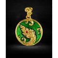 Thai Naga Prosperity Coin Gold Amulet | Authentic Thai Blessing from Thailand Default Title