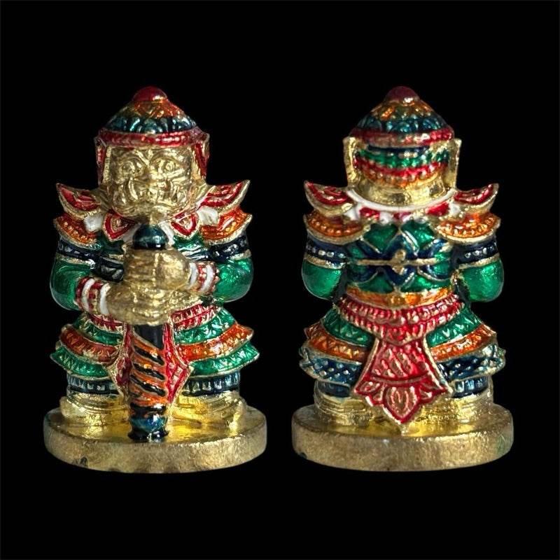 Thao Wessuwan Blessed Coin Protection Amulet by Luang Pho Vichit for Spiritual Safety ลงยา2