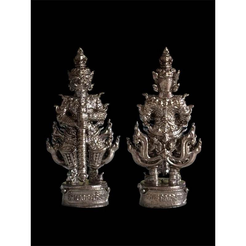 Thao Wessuwan Coin Amulet from Wat Nang Takhian for Wealth and Prosperity