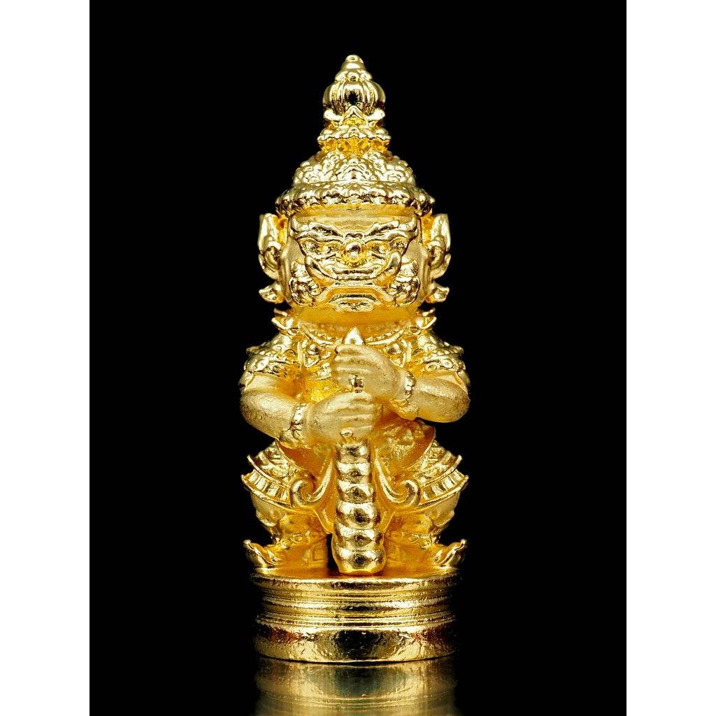 Thao Wessuwan Thai Amulet for Wealth and Prosperity - Blessed Protection บรอนซ์ชุบทองจิลเวลรี