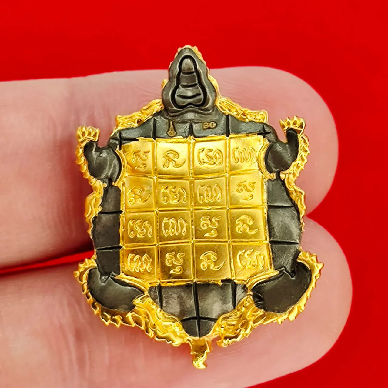 Kassapo Turtle Amulet - King of Wealth Gold Luck Charm for Prosperity and Abundance
