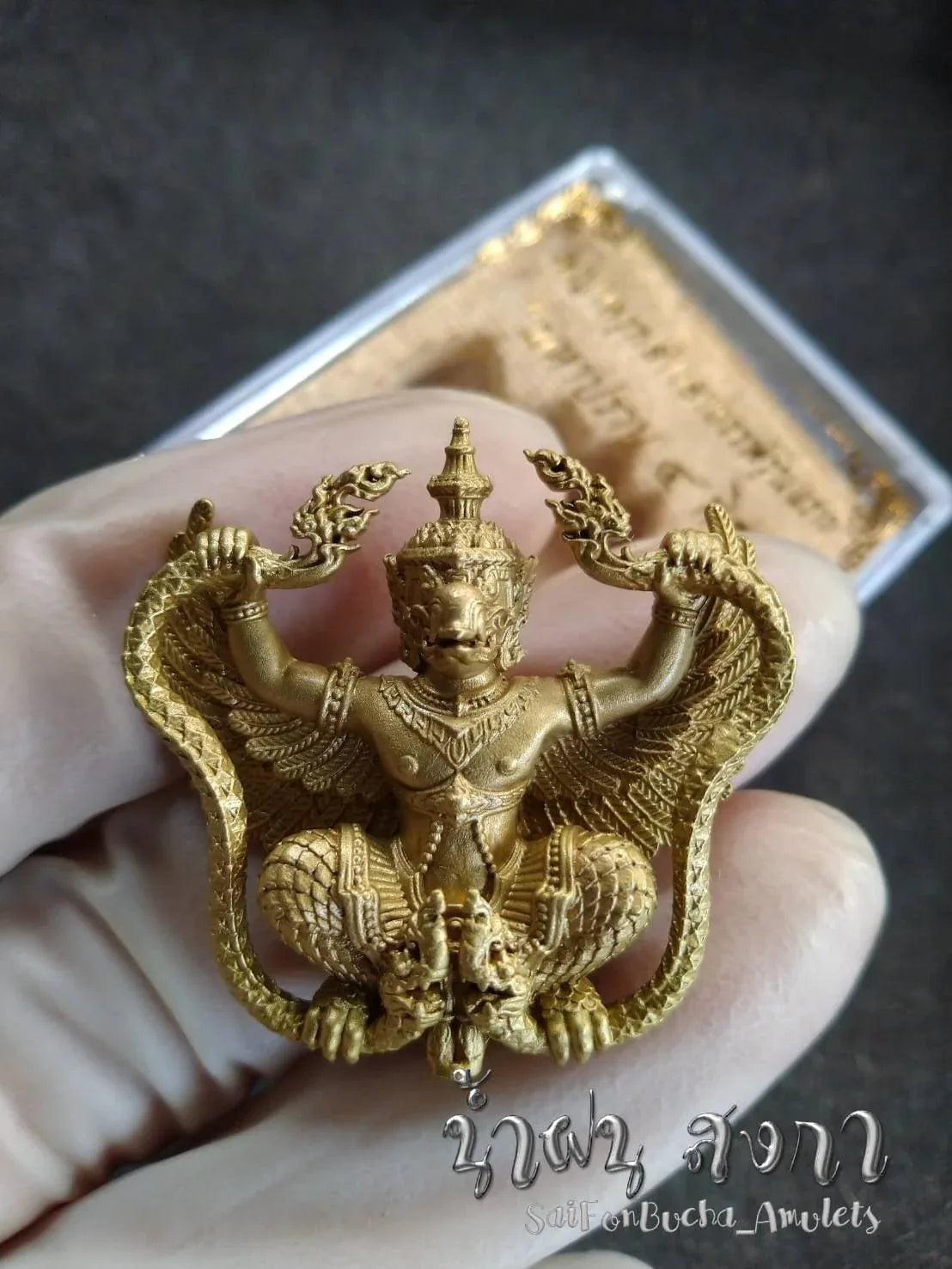Thai Garuda Amulet Pendant for Protection and Prosperity - Authentic Phaya Krut by Thai Blessing Co Normal