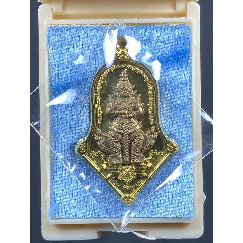 Thao Wes Suwan Amulet for Wealth - Authentic Thai Religious Decor for Prosperity