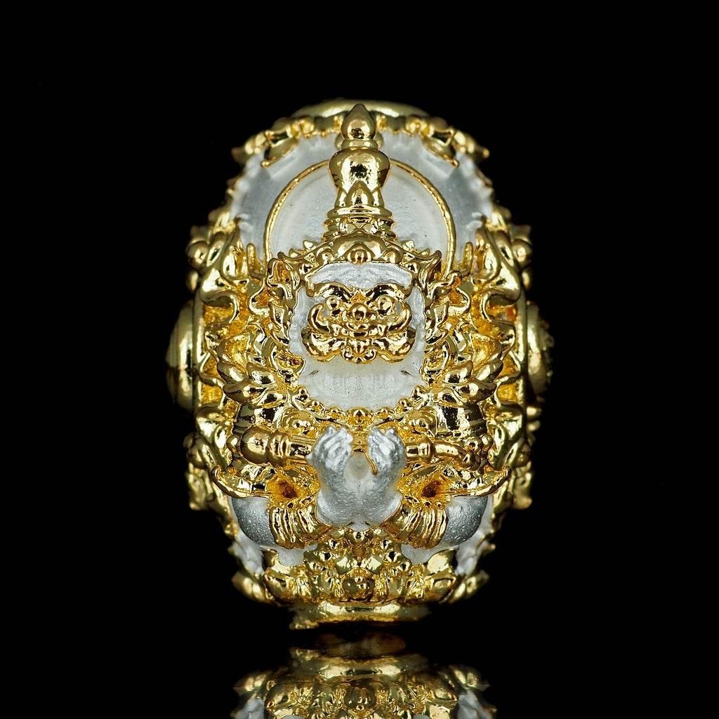 Thao Wessuwan Amulet for Wealth Protection and Good Fortune Charm บรอนซ์ 2 กษัตริย์