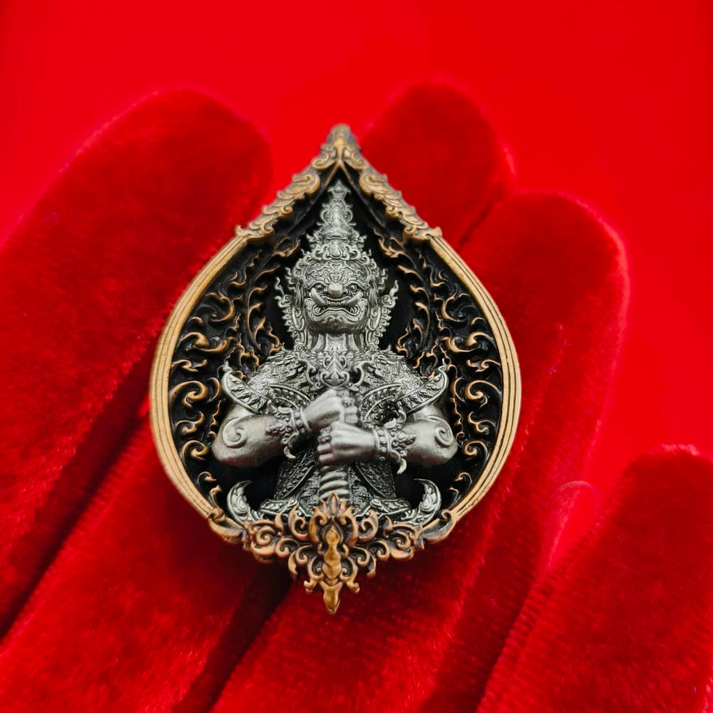 Thao Wessuwan amulet for wealth crafted with intricate details and ornate design, perfect for prosperity