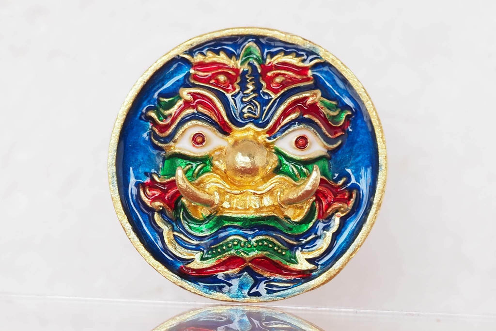 Thao Wessuwan Wealth Coin - Authentic Thai Amulet Set for Prosperity