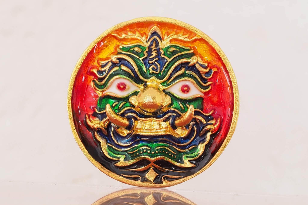 Thao Wessuwan Wealth Coin - Authentic Thai Amulet Set for Prosperity