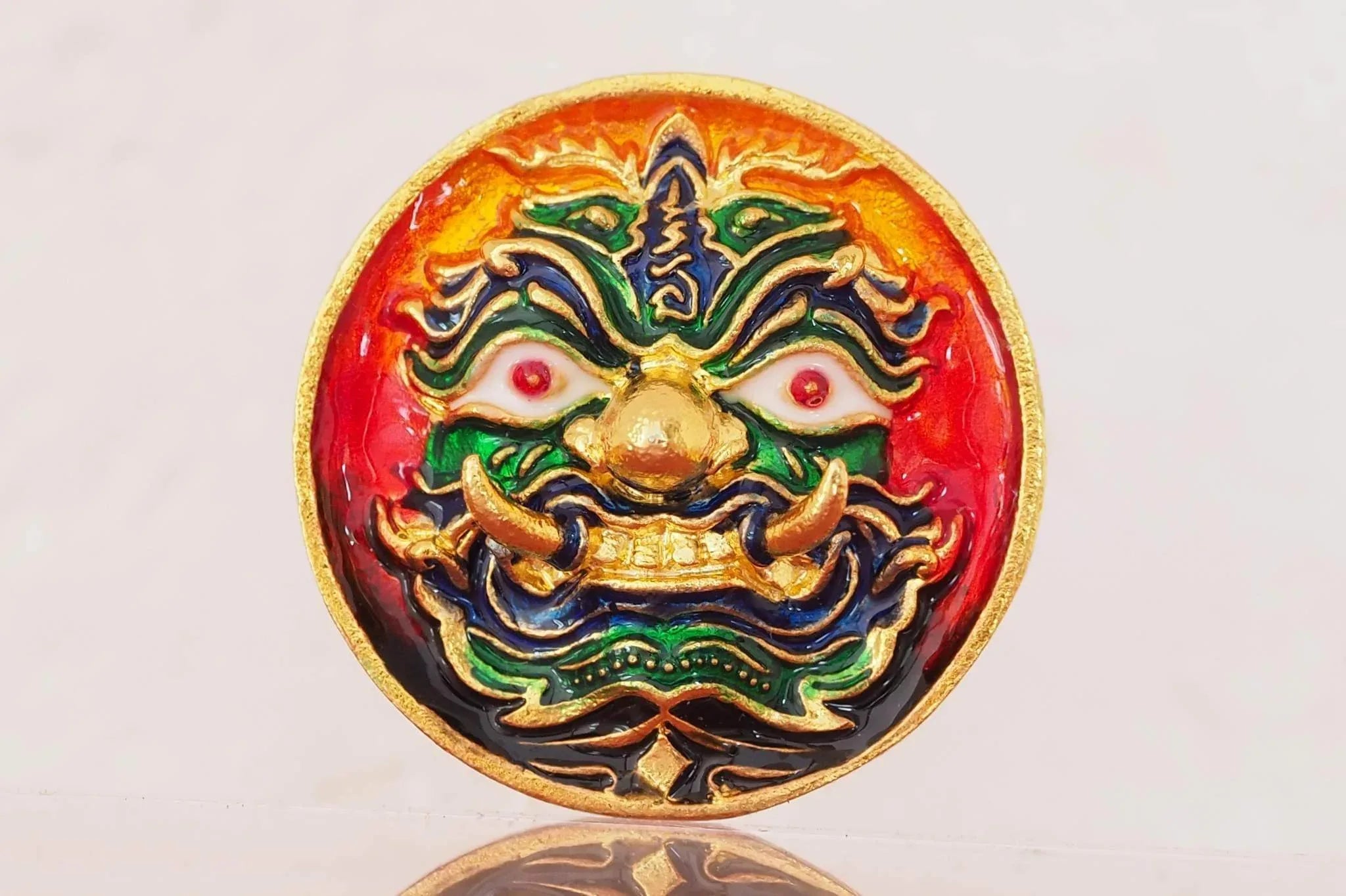 Thao Wessuwan Wealth Coin - Authentic Thai Amulet Set for Prosperity